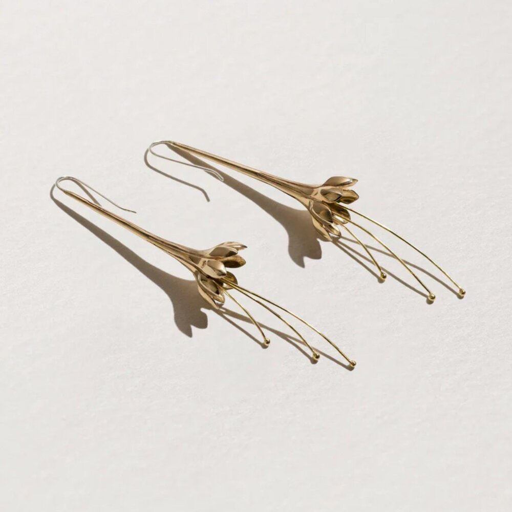 Pamela Love Anemone Brass Earrings
